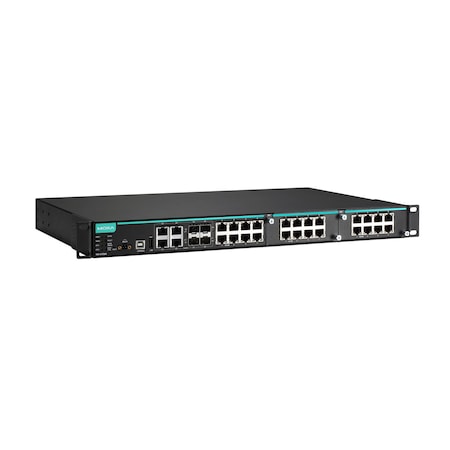 Moxa ModMgdEthSwtch w/8 10/100Bs Poe+Prts, Iks-6728A-8Poe-4Gtxsfp-Hv-Hv-T IKS-6728A-8PoE-4GTXSFP-HV-HV-T